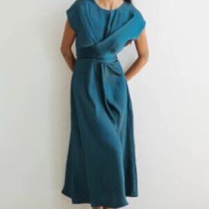 bohme Rosalind Midi Dress in Teal